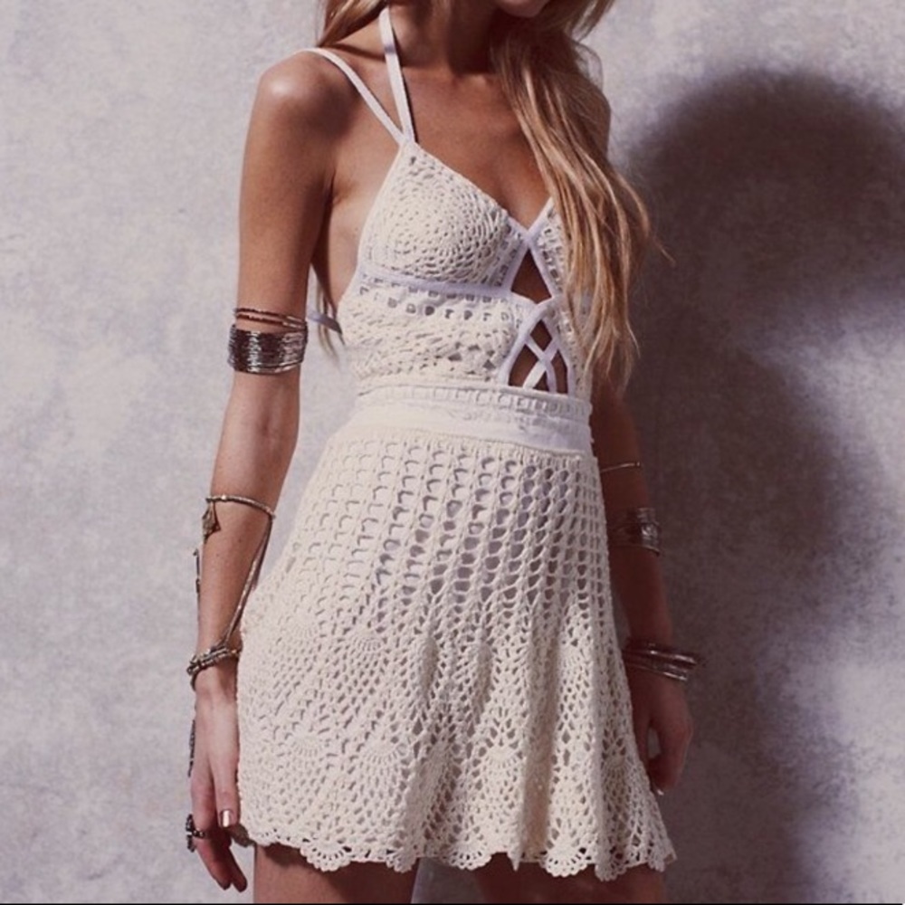 Limited Edition Free People Little Debbie Crochet Dress